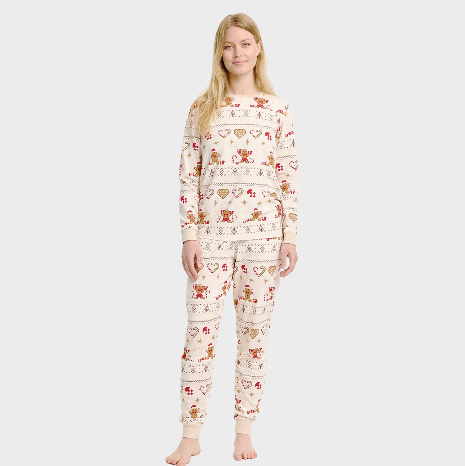 Christmas Cookie Pyjamas Beige โ Women